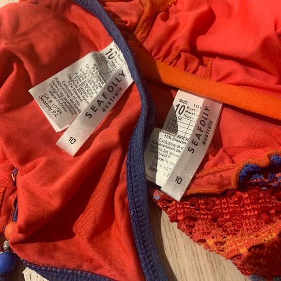 Seafolly Havana Strip Bandeau Top And Bikini Pant - Picture 6 of 7